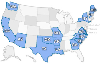 Map of coverage