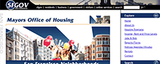 City of San Fransico Mayors Office of Housing. Project Details: web design and CMS maintenance services