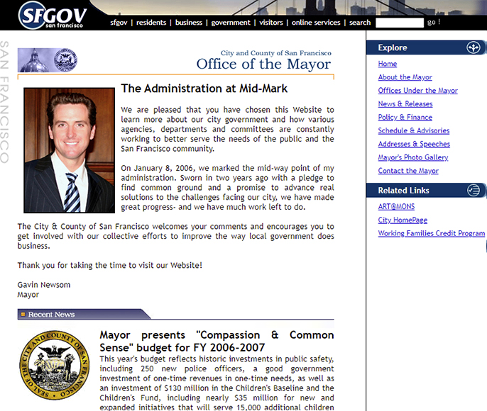 City of Office of the Mayor. Project Details: website design, web development, web maintenance services