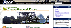 City of San Fransico Park and Recreation. Project Details: CMS Maintenance, and website design